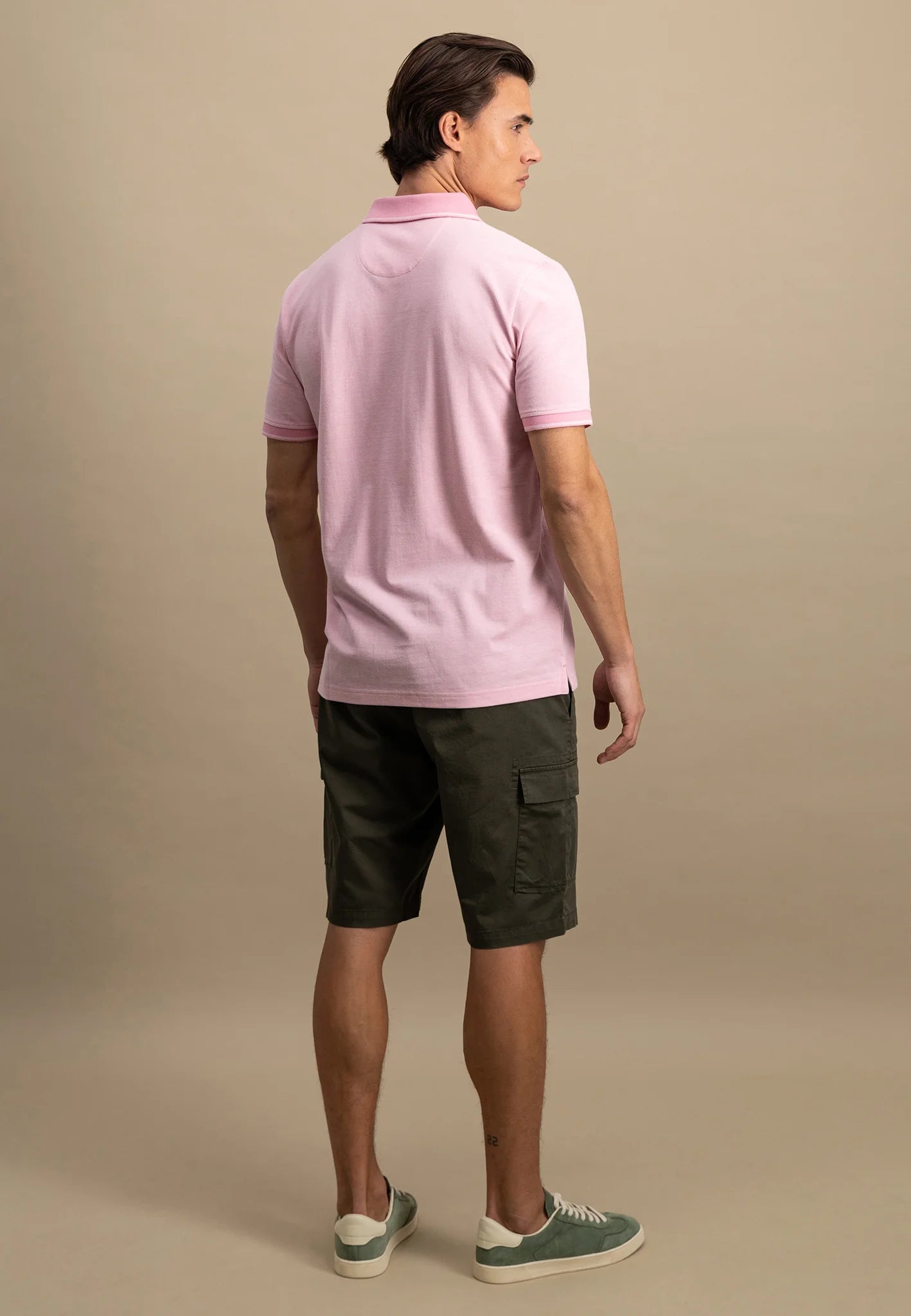 Fynch Hatton Two-Tone Polo - Peony