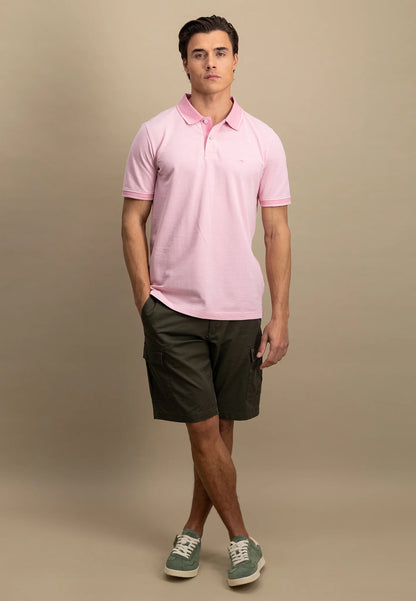 Fynch Hatton Two-Tone Polo - Peony