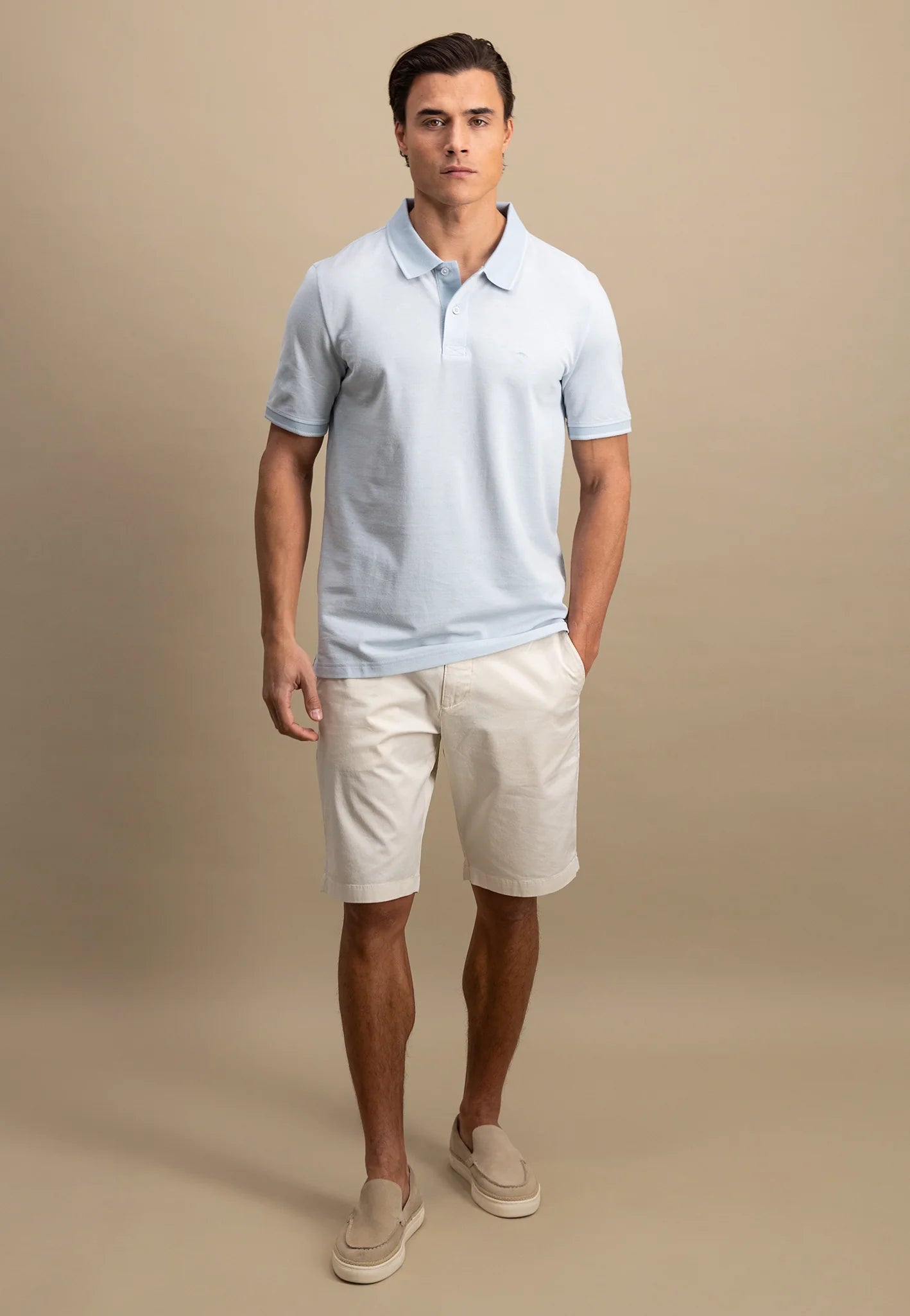 Fynch Hatton Two-Tone Polo - Summer Breeze