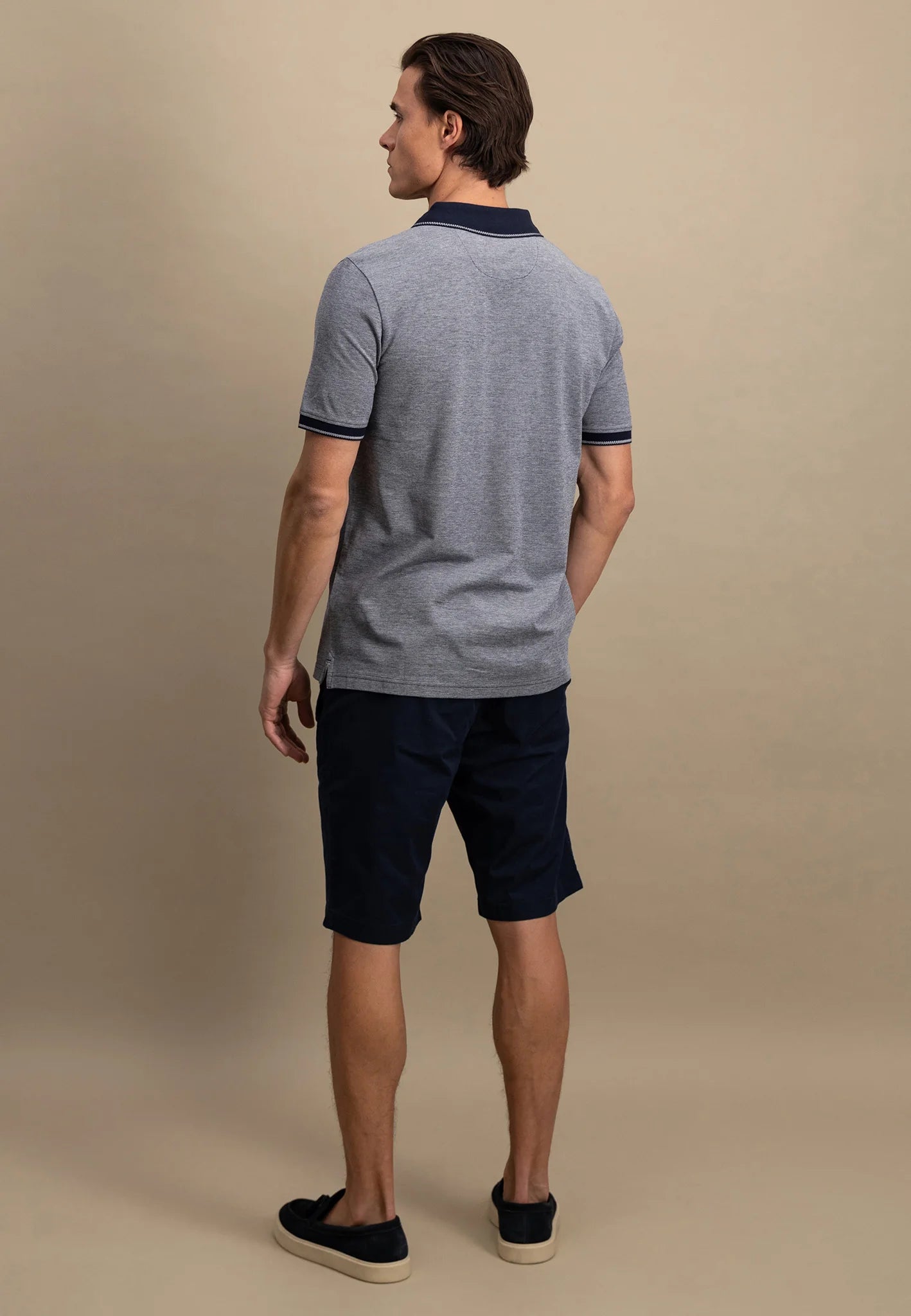 Fynch Hatton Two-Tone Polo - Navy