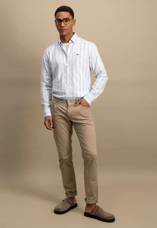 Fynch Hatton Oxford Stripe Shirt - Summer Breeze