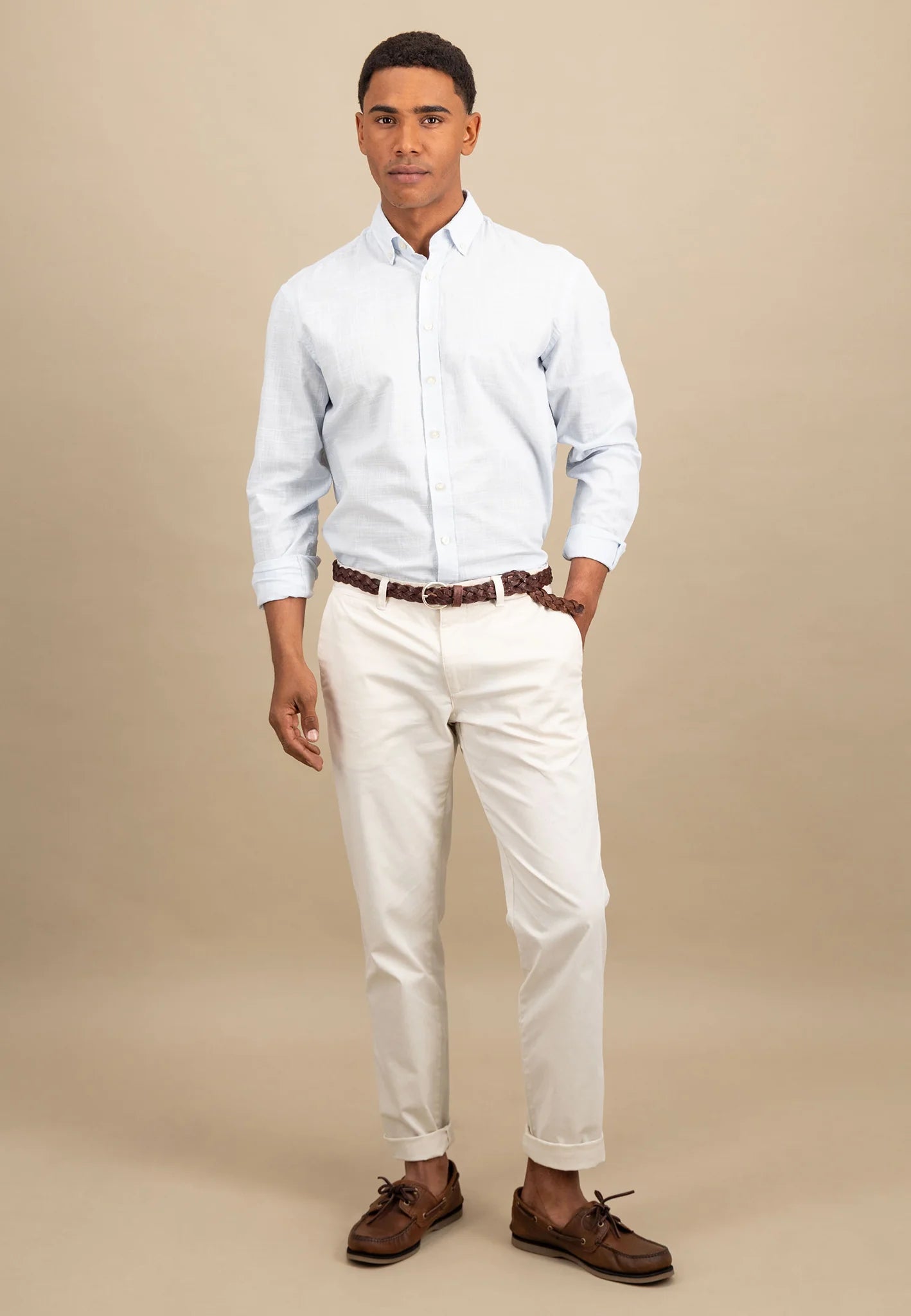 Fynch Hatton Casual Washed Cotton Shirt - Summer Breeze