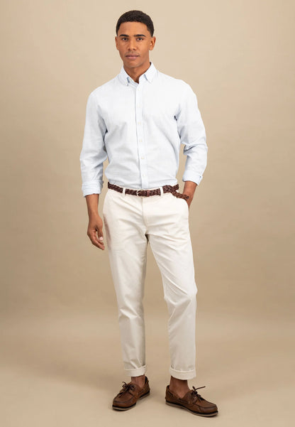 Fynch Hatton Casual Washed Cotton Shirt - Summer Breeze