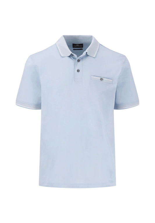 Fynch Hatton Contrast Mercerized Polo - Summer Breeze