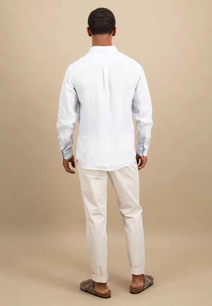 Fynch Hatton Linen Fine Stripe - Summer Breeze