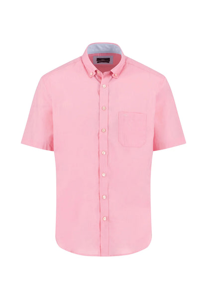 Fynch Hatton Classic Solid Slub Shirt - Peony