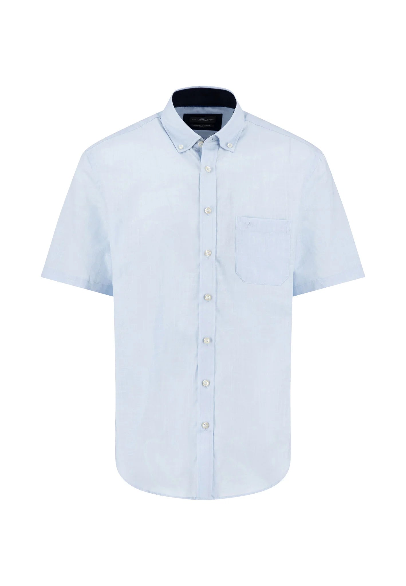 Fynch Hatton Classic Solid Slub Shirt - Summer Breeze