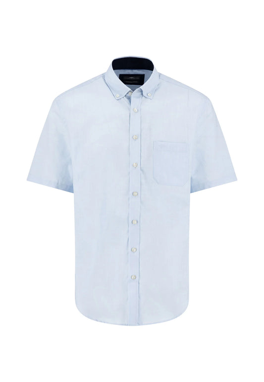 Fynch Hatton Classic Solid Slub Shirt - Summer Breeze