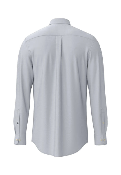 Fynch Hatton Washed Oxford Solid Shirt - Misty Blue