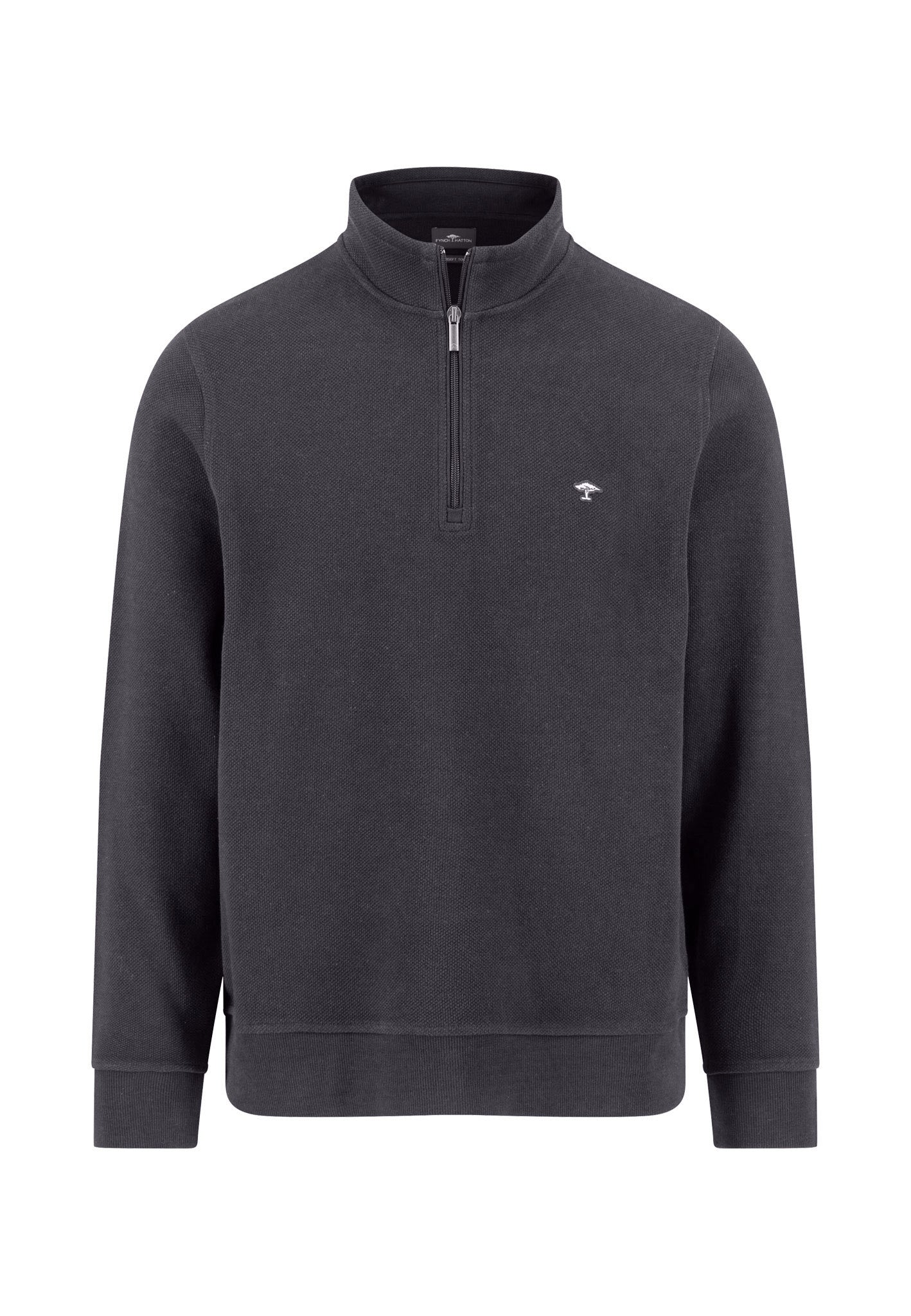 Fynch Hatton Troyer Structure 1/4 Zip - Navy Grey