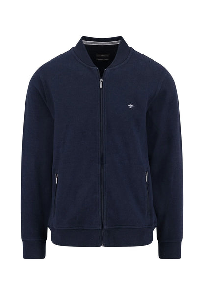 Fynch Hatton Zip Cardigan - Navy