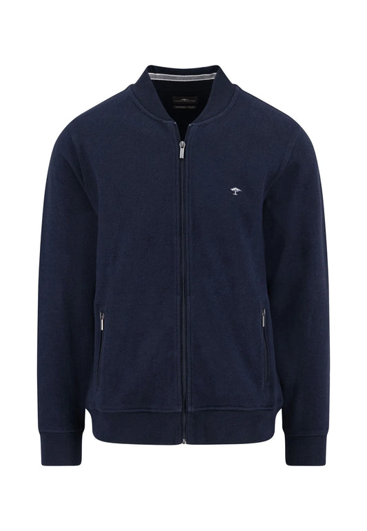 Fynch Hatton Zip Cardigan - Navy