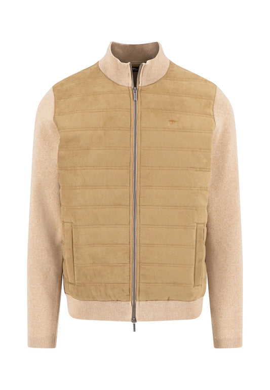 Fynch Hatton Hybrid Cardigan -Taupe