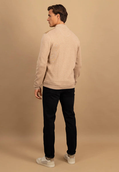 Fynch Hatton Hybrid Cardigan - Taupe