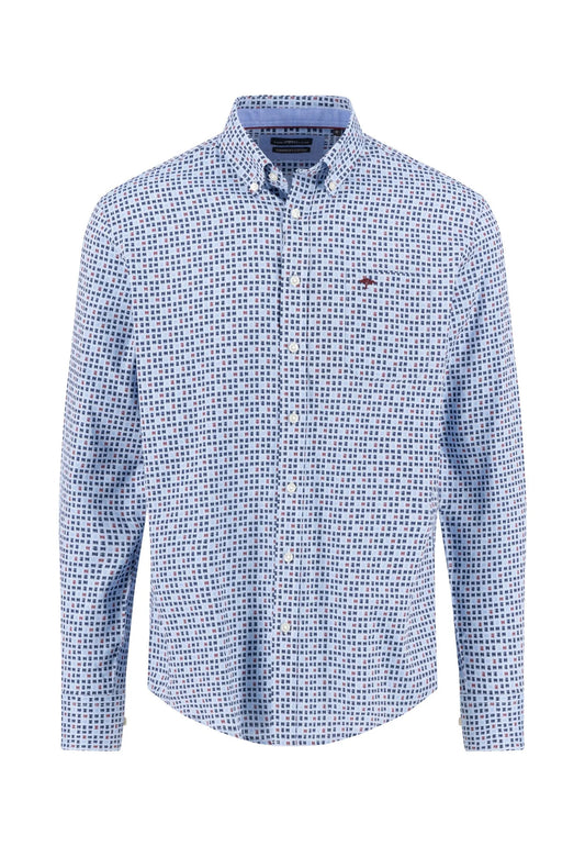 Fynch Hatton Combi Print Shirt - Deep Merlot