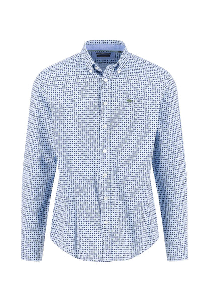 Fynch Hatton Combi Print Shirt - Dark Leaf