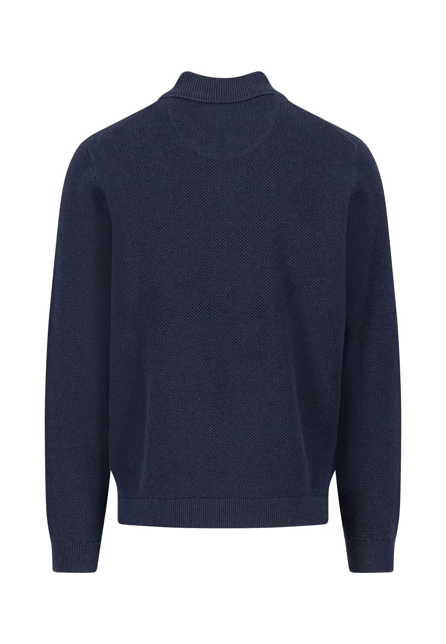 Fynch Hatton Buttoned Troyer Wool Knitwear - Navy