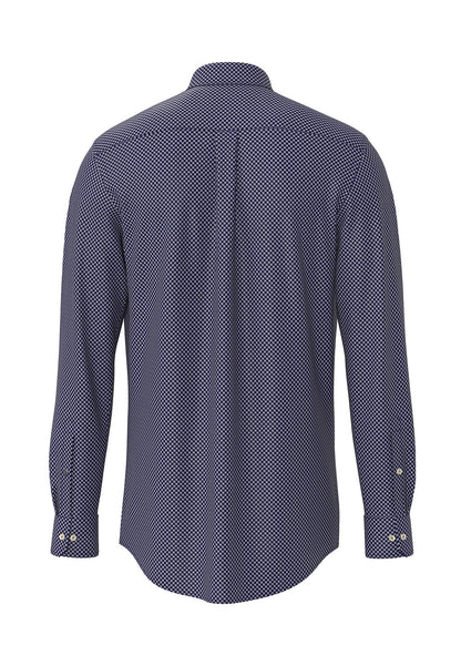 Fynch Hatton Flannel Print Shirt - Misty Blue
