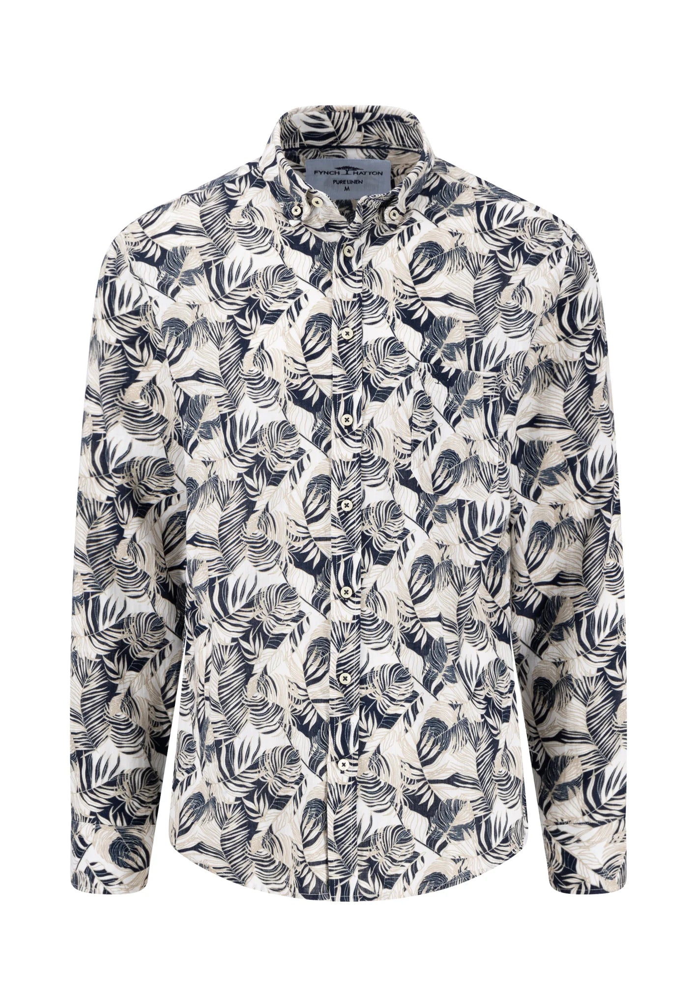 Fynch Hatton Linen Botanical Print Shirt
