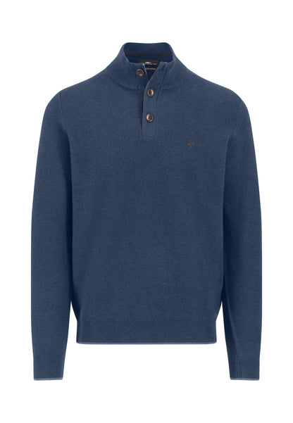 Fynch Hatton Troyer Button 1/4 Zip - Night