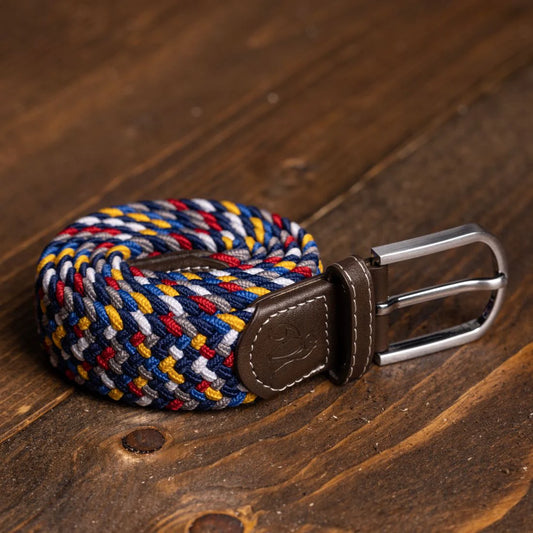 Swole Panda Woven Belt - Rainbow Zigzag