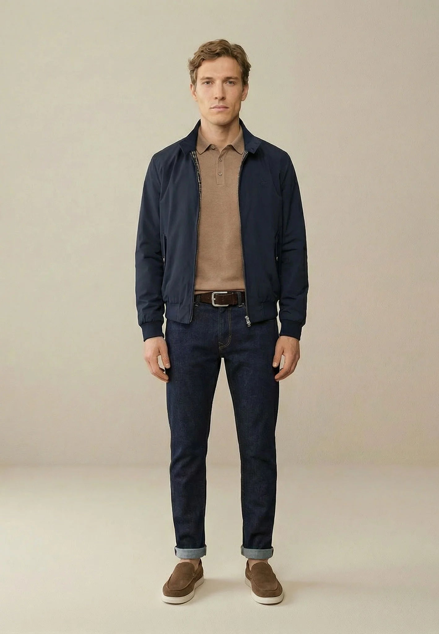 Fynch Hatton Harrington Blouson Jacket - Dark Navy