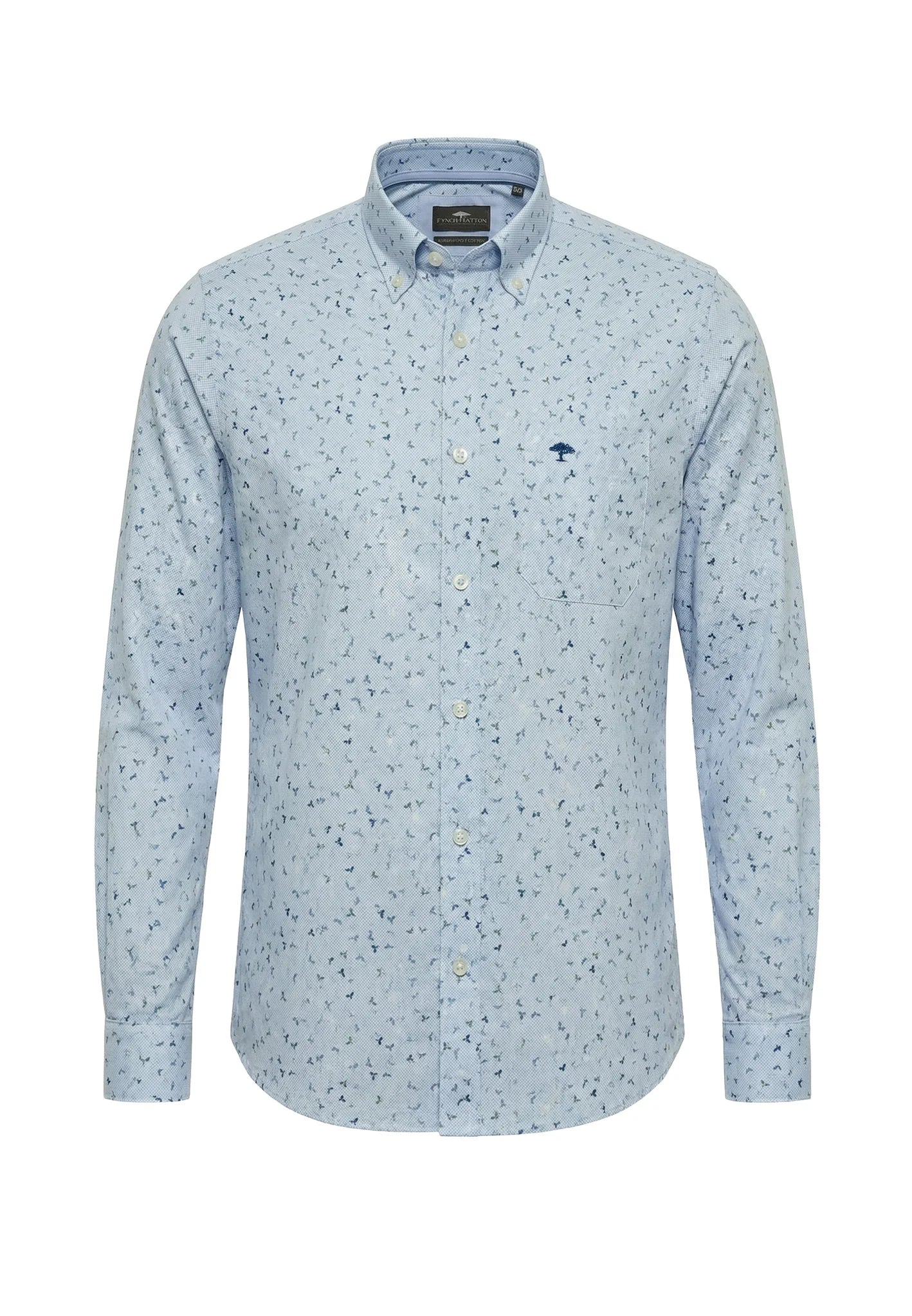 Fynch Hatton Printed Shirt - New Breeze