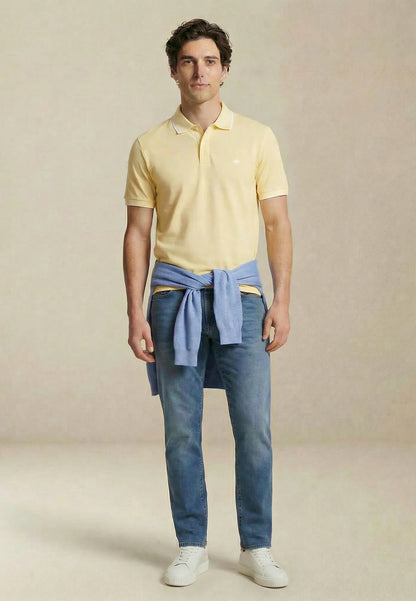 Fynch Hatton Modern Fit Polo Shirt - Pale Yellow