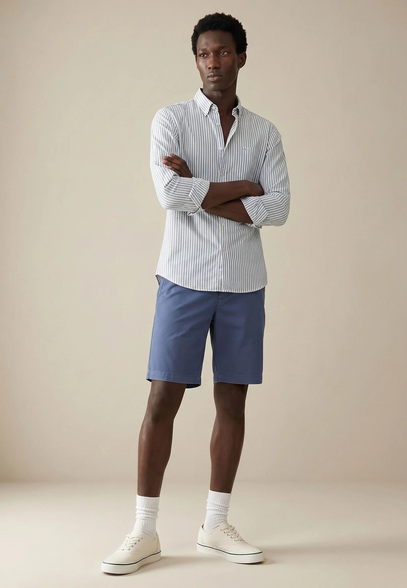 Fynch Hatton Cotton Stretch Shorts - Horizon