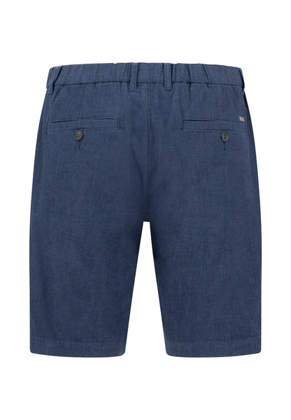 Fynch Hatton Cotton Two-Tone Bermuda Shorts - Dark Navy