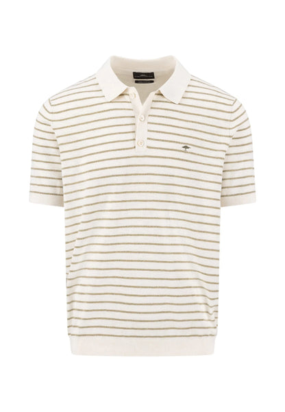 Striped polo shirt on a white background