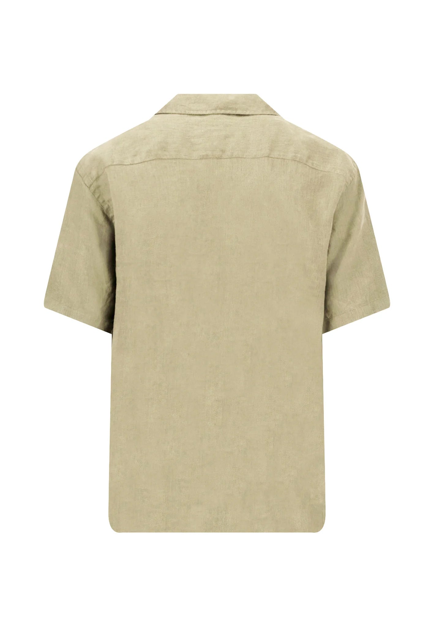 Beige short-sleeve shirt on a white background