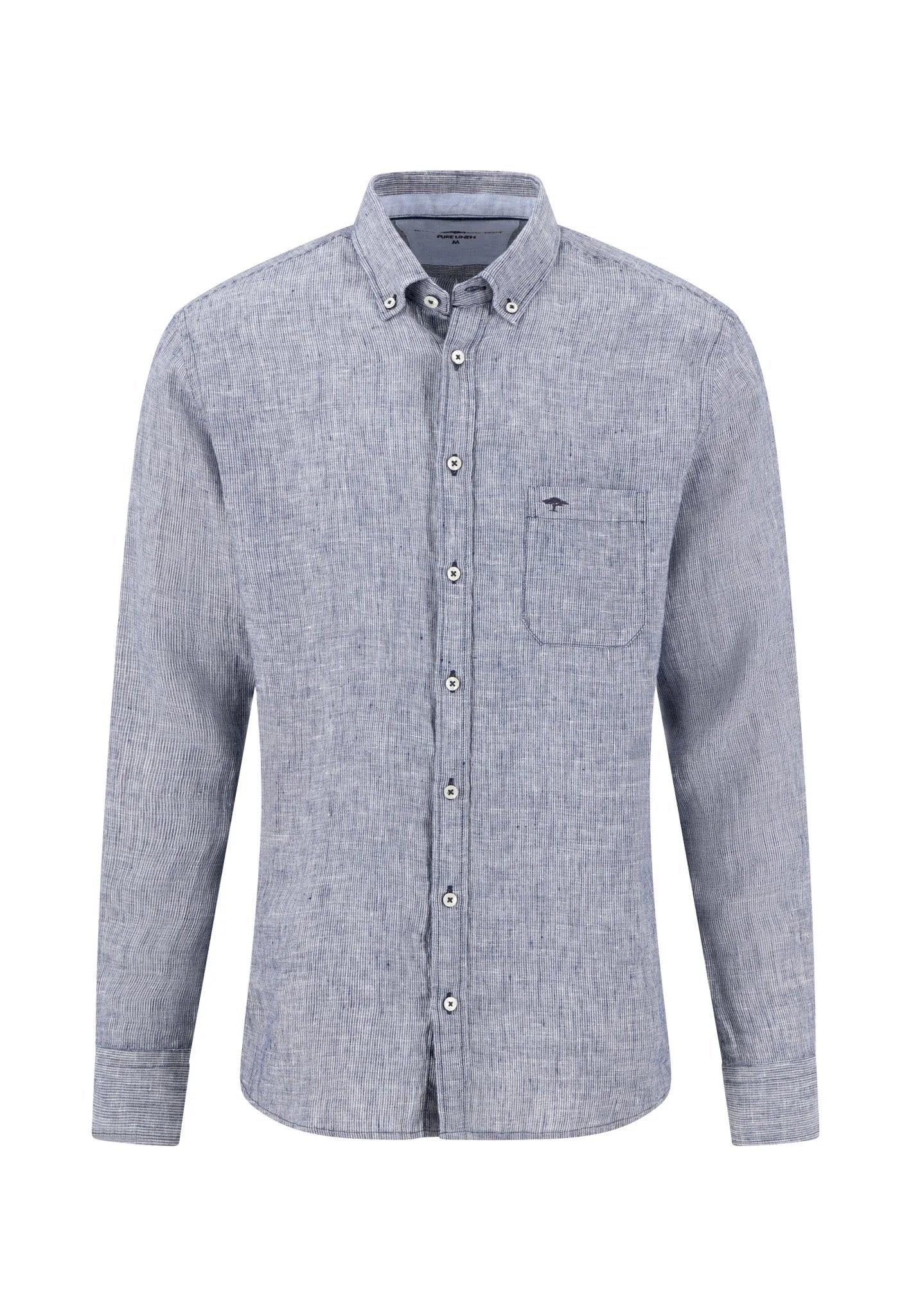 Gray checkered shirt on a white background