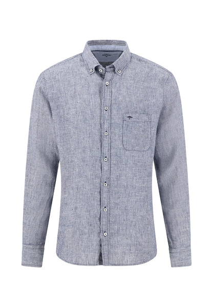Gray checkered shirt on a white background