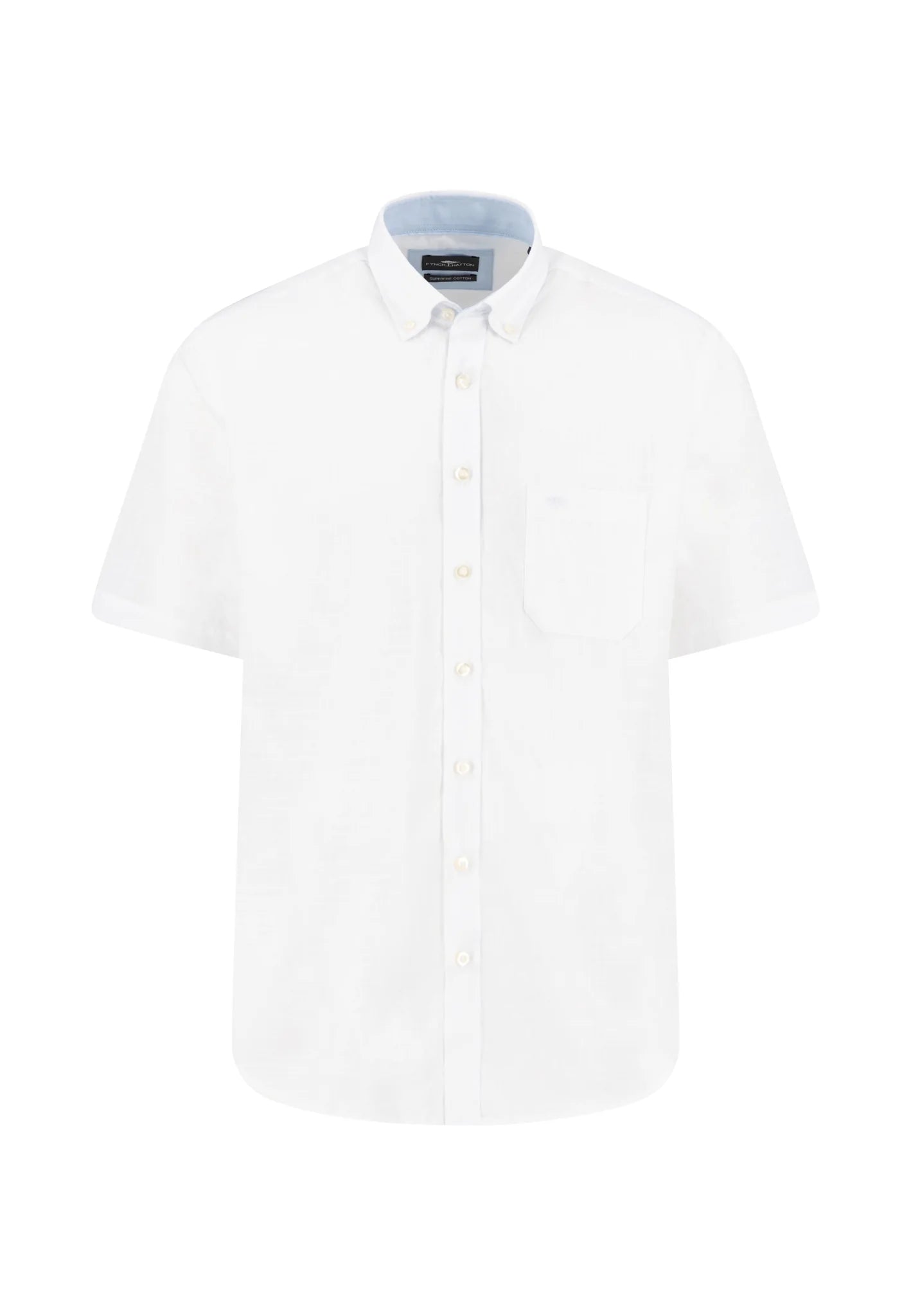 Fynch Hatton Solid Slub Shirt - White