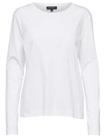 Selected Femme Long Sleeved T-Shirt - White