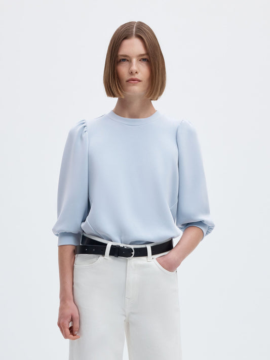 Selected Tenny Puff Sleeve Sweater - Cashmere Blue