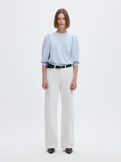Selected Tenny Puff Sleeve Sweater - Cashmere Blue