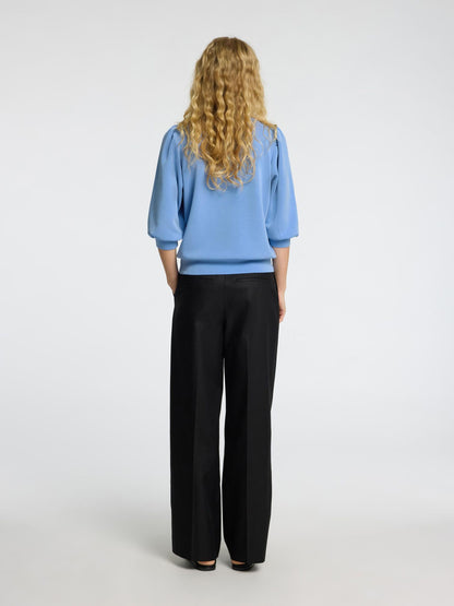 Selected Femme Puff Sleeve Sweatshirt - Cornflower Blue