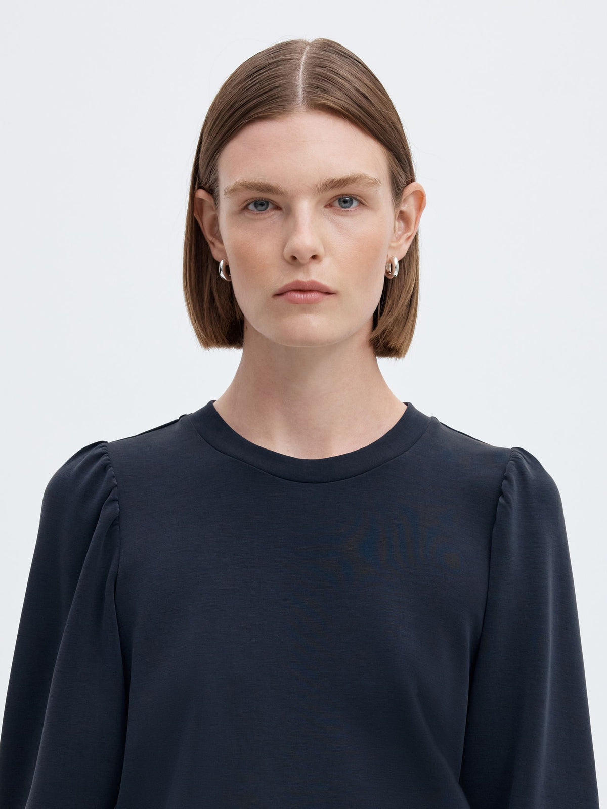 Selected Tenny Puff Sleeve Sweater - Dark Sapphire