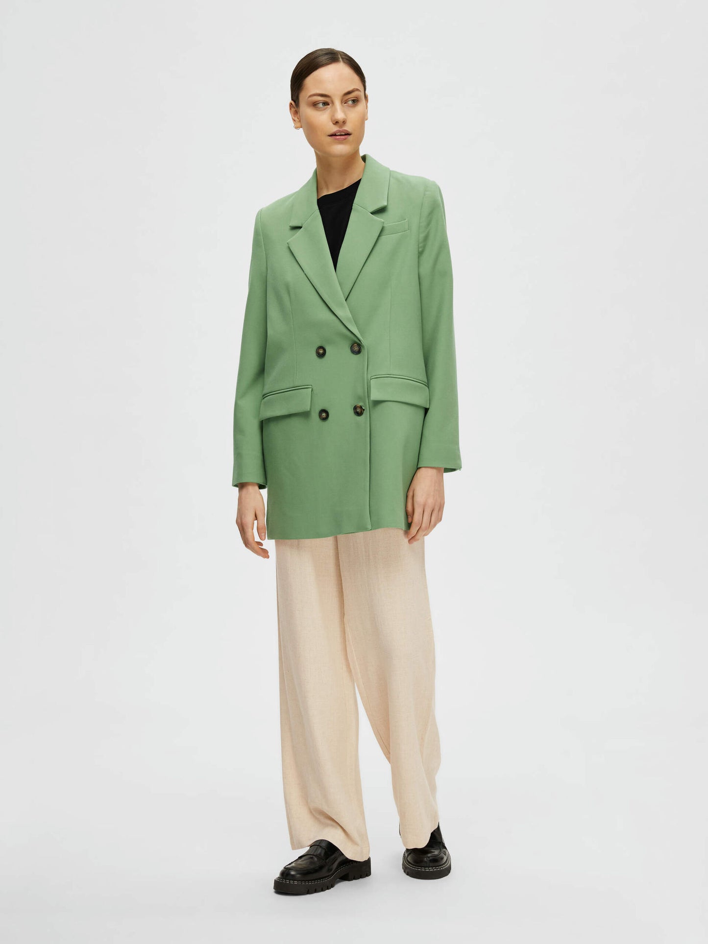 Selected Femme Relaxed Blazer - Loden Frost