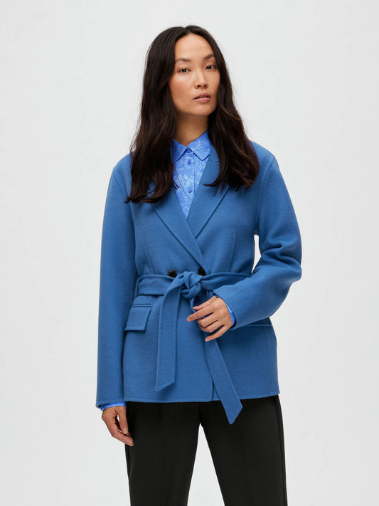 Selected Femme Tara Handmade Wool Jacket - Ultramarine