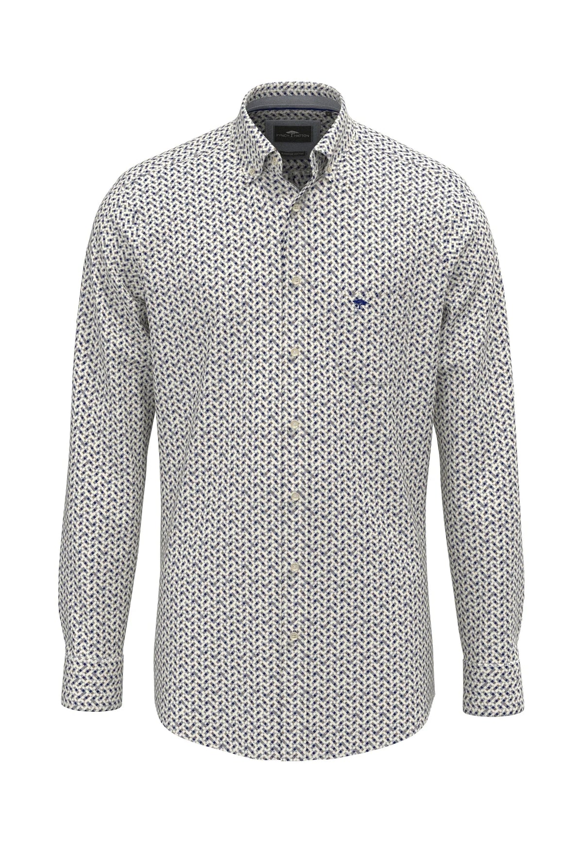 Fynch Hatton Graphic Print Shirt - Air Blue