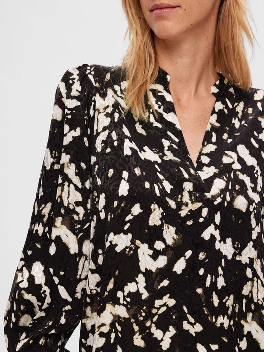 Selected Femme Long-Sleeved Justine Top - Animal Print