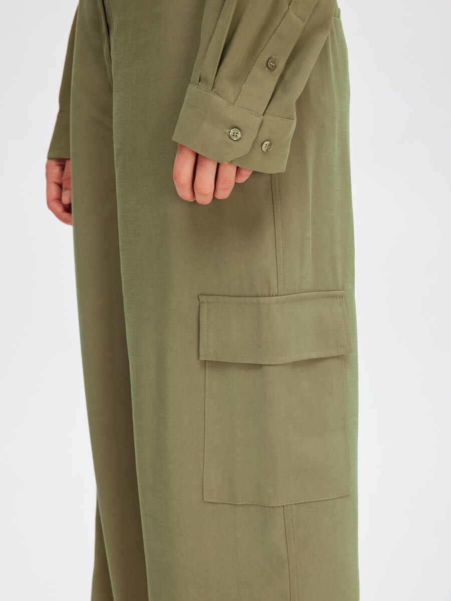 Selected Femme Tapered Pant -Dusky Green
