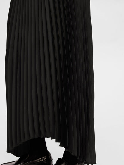Selected Femme Midi Plisse Skirt - Black