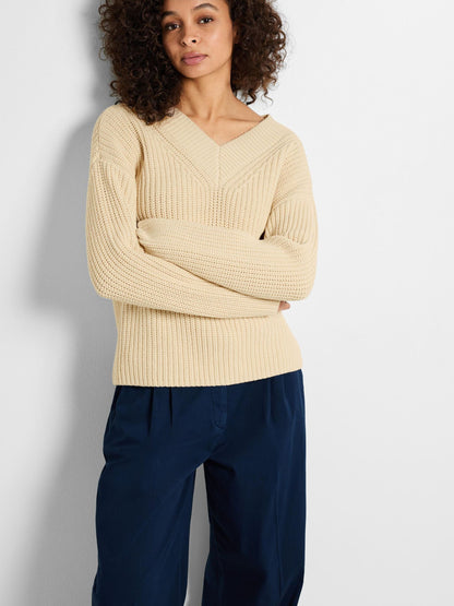 Selected Femme Selma V-Neck Knit - Birch