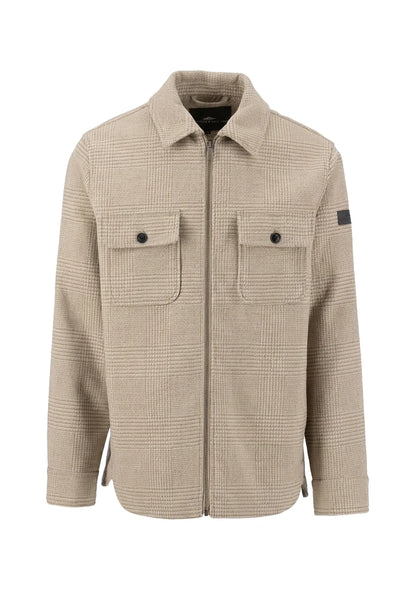 Beige checkered jacket on a white background