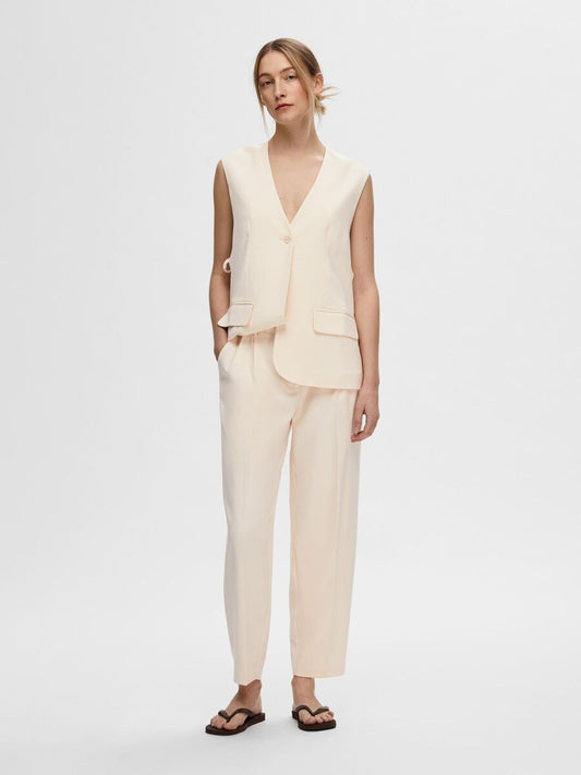 Selected Femme Barrel Fit Trousers - Birch