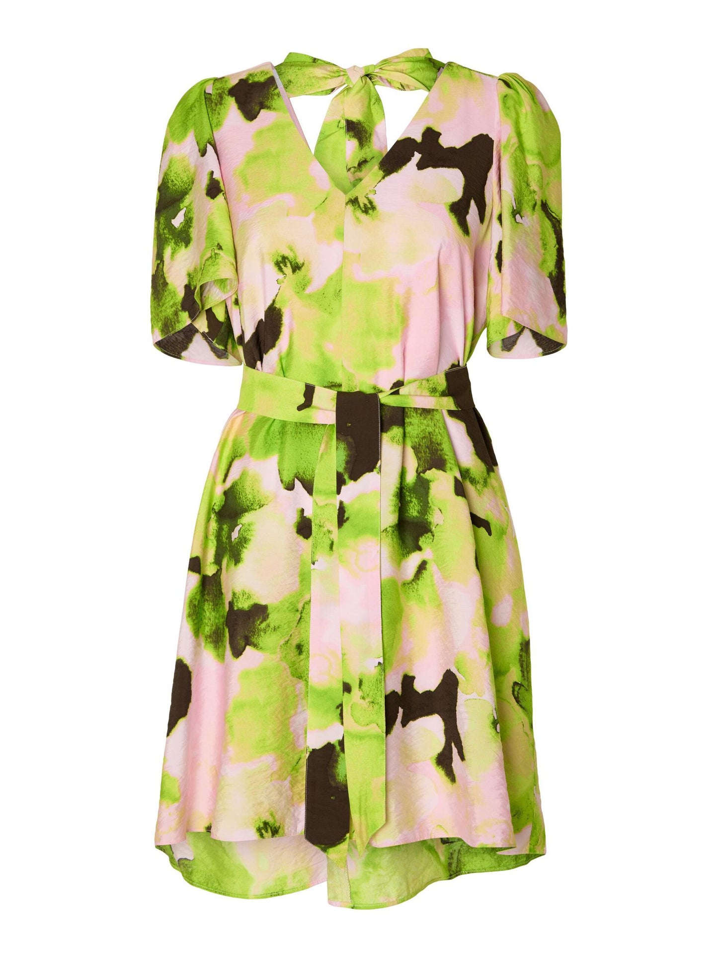 Selected Femme Helinda Mini Dress - Lime Green